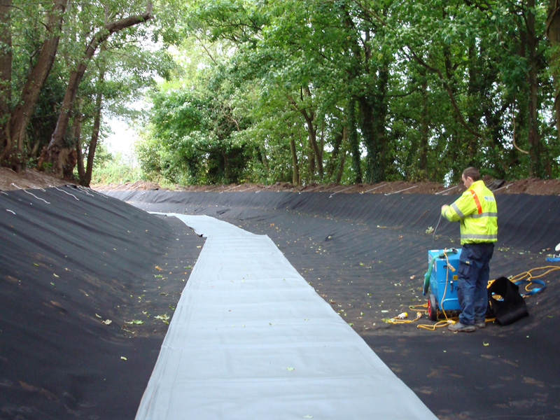 Waterproof lining systems for canals